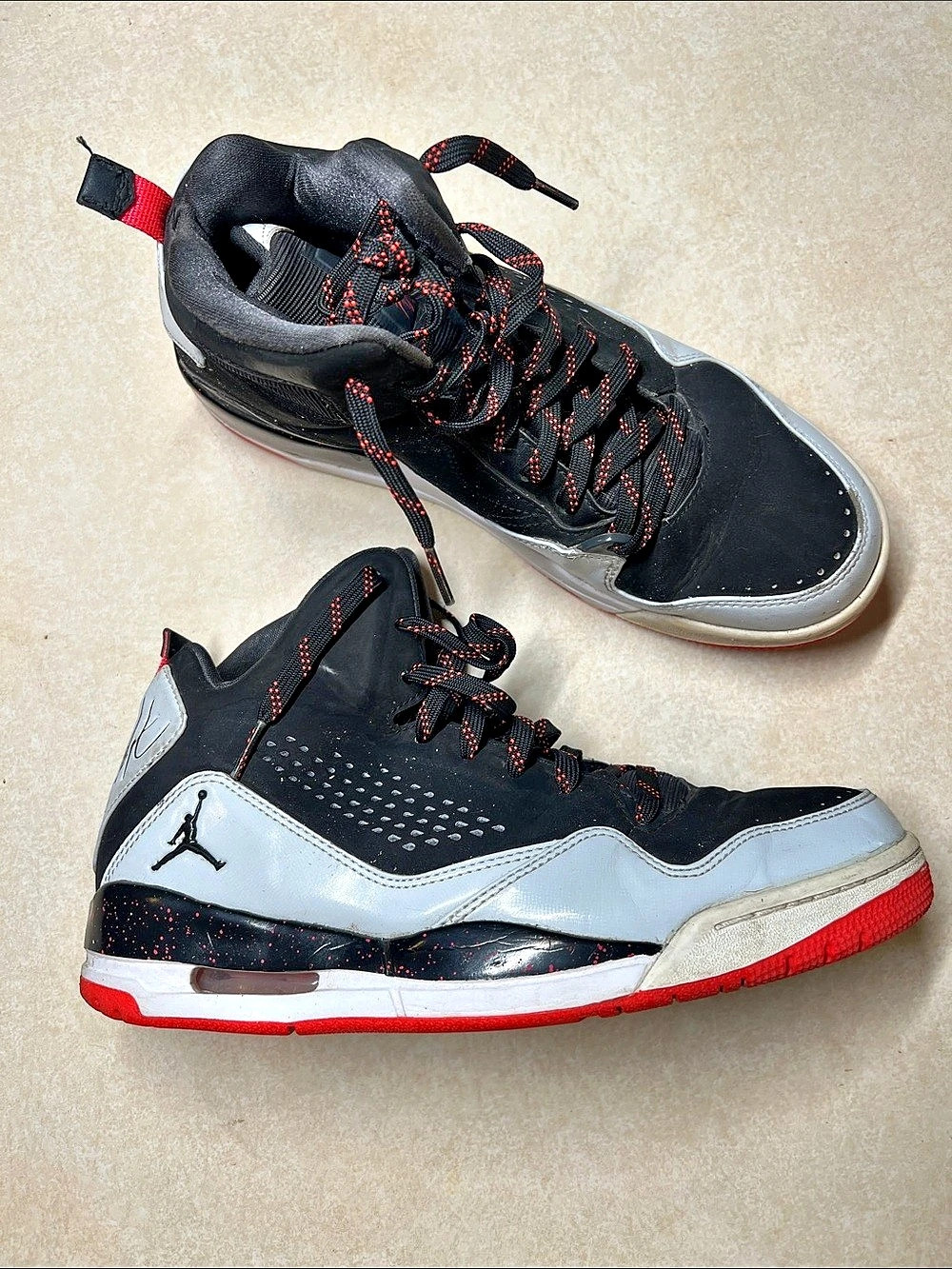 Jordan Flight 23 High Top Sneakers Black & Red US 8.5
